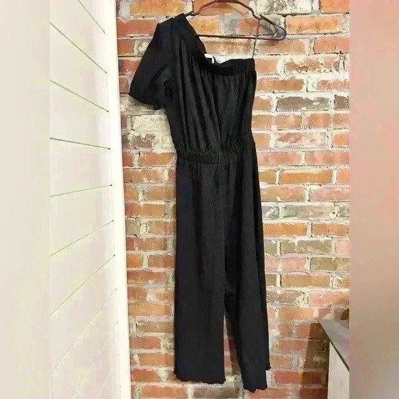 Mango Asymmetric Texture Jumpsuit Size Small - Picture 5 of 8